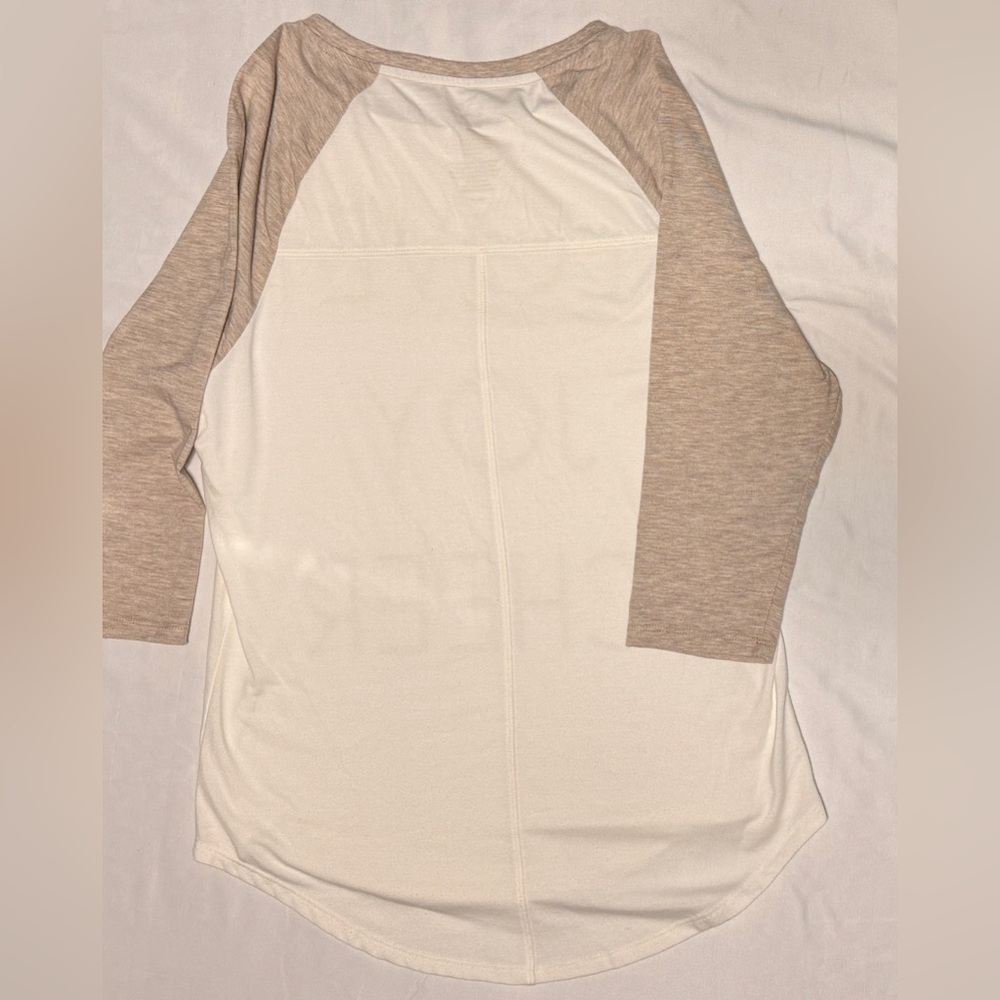 (S) STATE OF MINE "LOVE JOY CHEER" Raglan 3/4 sleeve T-Shirt - Picture 4 of 5